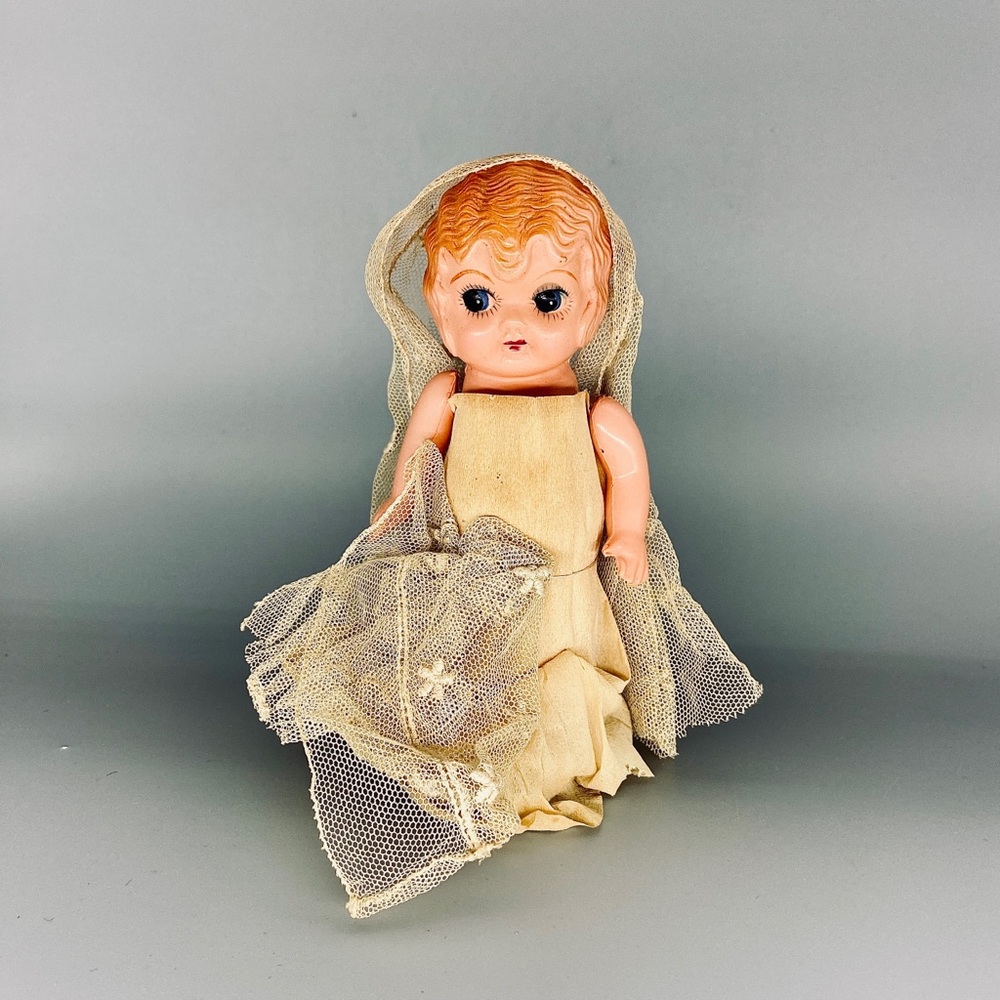 Vintage Bride Celluloid Kewpie Doll